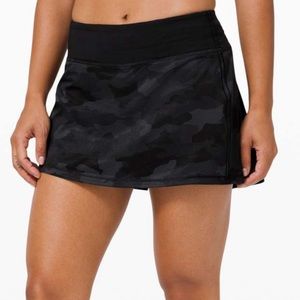 Lululemon Black Camo Pace-Rival Skirt
